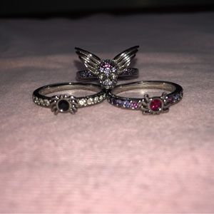 Swarovski Halloween series 3 ring set, size 7,  no box